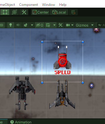 Drop and position Speed object to test collision
